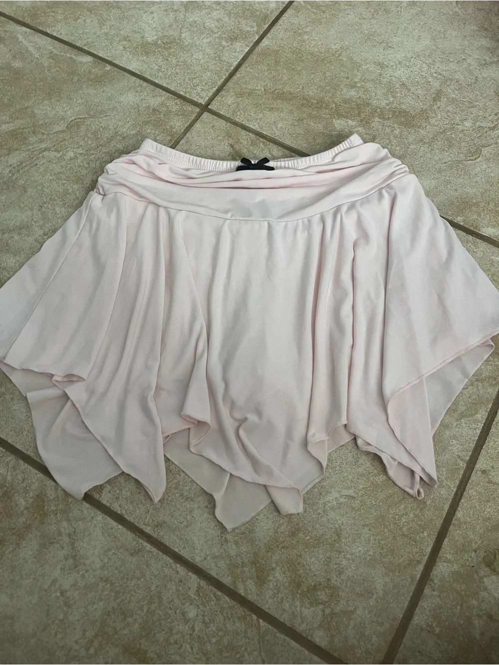 Light Pink Flowing Handkerchief Hem Skirt